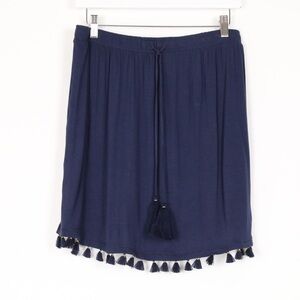 Lilly Pulitzer Navy Blue Tassel Mini Skirt